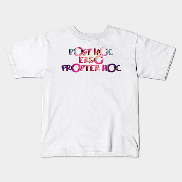 West Wing Post Hoc Ergo Propter Hoc Black Kids T-Shirt by baranskini